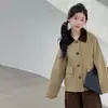 Abrigo de Otoño para Niñas 2026 Nuevo Moda Elegante Estilo Granero Gabardina de Botonadura Única para Niños Mayores