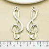 Mezcla de 16 Tipos de Símbolos Musicales Antiguos de Plata Instrumento Teclado Erhu Guitarra Pipa Colgante de Aleación de Zinc Accesorios para Joyería DIY