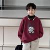 Colección de Invierno para Niños Tongku 2025 Ropa Infantil Huzhou Zhili Estilo Coreano Tops para Bebé Estampado de Dibujos Animados Sudadera Gruesa para Niño