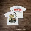 Camiseta de Verano Unisex de Cuello Redondo y Manga Corta, Holgada y Casual, Estilo High Street, con Estampado de Letras de Pedrería Retro