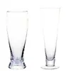 Venta al por mayor de taza de bebida fría transparente de vidrio blanco alto, taza de té de fruta de postre, taza de agua de vidrio incoloro creativa, taza de jugo