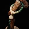 Pulseira Original de Semente de Raiz de Bodhi Jade Branco Verde Gradiente para Mulheres Anel de Corrida de Mão Placa para Brincar Bodhi ao Redor dos Dedos Borla Macia Wen Brincar