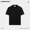 Camiseta Básica Lisa de Manga Corta para Hombre ZOEWATSON Verano Elástica Transpirable Versátil para el Trabajo Casual