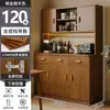 Aparador de madera maciza contra la pared, mueble bar integrado, mueble para té, mueble de cocina, mueble de almacenamiento para sala de estar, mueble de almacenamiento
