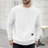 Talla Europea Otoño e Invierno Nuevo Exportación Delgado Cuello Redondo Manga Larga Cuadrado a Cuadros Personalizado Estilo Europeo y Americano Casual Camiseta Base para Hombre
