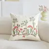 Fronha de primavera para almofada Shein e Temu, com bordado de cogumelo, feita de material poliéster-algodão, decoração de mola para sofá estilo americano