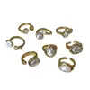 Anillo de Oro de Forma Especial con Perlas Barrocas de Lujo Ligero y Alta Gama para Mujer con Anillo de Moda Único y Exquisito
