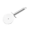 Cuchillo para pizza de acero inoxidable Cuchillo rodillo Cuchillo para panqueques Cuchillo para panqueques Herramienta de rueda para hornear pasteles cuchillo para pizza