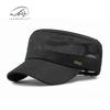 Chapéu de topo plano masculino Verão Protetor solar ao ar livre Chapéu de sol Casual Full-mesh Respirável Boné Coreano Militar Chapéu