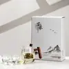 Juego de Tazas de Té de Vidrio con Separación de Agua y Té Estilo Japonés con Estufa Cerámica Eléctrica, Madera de Nogal Regalo Empresarial