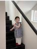 Comercio exterior verano nuevo niñas estilo coreano vestido chaleco a cuadros bebé niña estilo ins vestido casual falda de muñeca