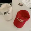 Gorra de Béisbol Bordada con Letras Nueva 2026 para Mujer, Morado, Primavera y Verano, Protector Solar Simple, Transpirable, Circunferencia de Cabeza Grande, Morado de Moda