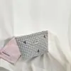 Nova Bolsa de Maquiagem Xadrez Estilo Japonês 2026 para Mulheres, Bolsa de Armazenamento Fofa em Tecido Bordado, Porta-Moedas e Celular Versátil Casual