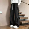 M-8XL Fabricante Original6692 Pantalones deportivos tipo tie-dye degradado estilo americano para hombre, pantalones de pierna ancha con línea dividida de moda para otoño