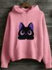Sudadera con Capucha de Manga Larga y Manga Corta para Mujer Transfronteriza Modelo Nuevo 2025 Comercio Exterior Tela Rayada Estampado Digital de Dibujos Animados D
