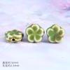 Cuentas de cerámica con cambio de horno Jingdezhen cuentas de porcelana con esmalte de flores pieza plana flor diy joyería pequeña material para accesorios de pulsera cuentas sueltas de cerámica