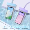 Bolsa impermeable para teléfono móvil de natación al aire libre y buceo, TPU transparente, pantalla táctil, bolsa impermeable para teléfono móvil de 7.2 pulgadas, bolsa impermeable para llevar