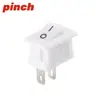 Interruptor de barco pequeño KCD11 de pie de cobre 10x 15mm dos velocidades tres pies dos pies botón de encendido basculante para lámpara de escritorio 3A250v