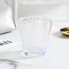 Conjunto de Copos de Vidro com Textura Martelada e Borda Dourada Colorida, Copo Doméstico Resistente ao Calor para Bebidas, Copo de Cerveja para Bar KTV, Copo para Beber