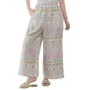 Calça de Algodão com Estampa Floral para Casa, Nova Calça Casual Solta de Verão, Calça de Gaze de Camada Dupla com Bolso Confortável e Respirável para Caminhada