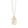Artículo de Moda Caliente Transfronterizo: Collar con Alfabeto de 26 Letras con Colgante Incrustado de Circonita, Diseño Exquisito, Accesorio de Cadena para Clavícula Personalizado