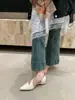 Sapatos Mary Jane Chuyuji estilo francês de nicho com salto grosso para mulheres, sapatos de salto baixo de bico fino para primavera-verão 2026, sapatos baixos de couro macio