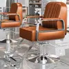 Silla de Barbería de Moda Famosa en Internet, Silla Específica para Cortes de Cabello en Salón, Asiento Reclinable y Ajustable para Peluquería, Permanente y Teñido