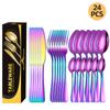 Popular Conjunto de Talheres de Aço Inoxidável 1010 Transfronteiriço Conjunto de 16/24/30 Peças Faca de Churrasco, Garfo, Colher Conjunto de Talheres Estilo Ocidental