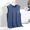 [Entrega Rápida] Chaleco Camiseta sin Mangas de Secado Rápido Seda Helada Top Deportivo Holgado Manga Corta para Correr Ropa de Entrenamiento Fitness