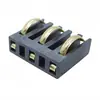 Conector de 3 polos con resorte de bronce fosforoso, espaciado 4.6H, con poste Bc-1-513-3P, Portapilas para equipo de seguridad