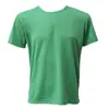 Camiseta de secagem rápida em estoque para corrida de maratona ao ar livre, camiseta promocional lisa de manga curta e gola redonda, camiseta cultural com logotipo