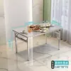 Mesa Dobrável de Aço Inoxidável 304 Mesa Portátil para Churrasco Barraca de Rua para Feira Noturna Mesa Simples para Refeição Mesa Retangular