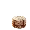 Taburete de Almacenamiento Floral Marrón para Sala de Estar, Bolsa de Almacenamiento para Ropa y Juguetes del Hogar, Caja de Almacenamiento Estacional, Puf para Sofá