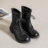 Botas Martin de Moda de Gama Alta Versátiles para Mujer, Nuevo Estilo Otoño e Invierno 2026, Botas Cortas Planas Dulces y Frescas Cómodas, Botas de Mujer Estilo Británico