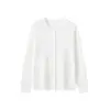 Cárdigan de punto ligero de cuello redondo y manga larga para mujer, 100% lana peinada de alta cuenta, anti-pilling ultra fino, nueva colección otoño/invierno 2026