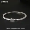 Pulseira de Corrente Tennis Full Zircônia Cravejada com Diamantes em Aço Inoxidável, Conserva a Cor, Brilho Total de Diamantes, Fileira de Diamantes, Joia de Luxo Leve em Aço Titânio para Homens e Mulheres