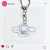 Chaveiro Sanrio Chaveiro Transparente de Acrílico Dupla Face Pingente Fofo para Bolsa Menina Kuromi Ins