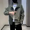 Chaqueta de color sólido de alta gama con cuello alto para hombre, elegante y guapa, marca de moda, top corto de trabajo, abrigo fresco y versátil de manga larga
