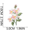Tecido Patch Bordado Estilo Pastoral de Cura Patch Termocolante Peônia Tulipa Emblema Bordado em Computador Patch para Jaqueta Jeans Adesivo Emblema