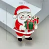 Broches da Série de Natal Mais Vendida Transfronteiriça Europeia e Americana, Decorações de Emblemas Cartoon do Papai Noel Modernos e Fofos
