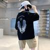 Camiseta Blanca de Verano de Manga Corta para Niño Ropa de Verano Ropa Superior para Niños Grandes Manga Media Algodón Puro Calle Frita Marca de Moda Ropa para Niños