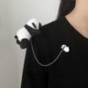 Broche de cadena de peluche de dinosaurio Pikachu tigre acostado panda muñeco de peluche de dibujos animados broche pasador lindo accesorios
