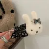 Café con Leche Floral Miffy Pinza para el Cabello de Pato de Goma Grande Dibujo Animado Accesorio para el Cabello Lindo Femenino Otoño Invierno Nuevo Accesorio para el Cabello para Flequillo y Recogidos