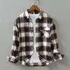 L837 outono einverno nova cor combinando camisa xadrez de manga comprida dos homens casual camisa listrada quente casaco uma geração de cabelo