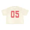 Verão Tendência Marca Esportiva Malha Camisa Estampada T-shirt Manga Curta Masculina Quadrada Curta Larga Jovem Roupas Masculinas Camiseta Peça de Sobrepor Estilo
