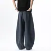 Calça Scimitar Preguiçosa Estilo Retro Americano Old Money Masculina Outono/Inverno Linho Imitação Veludo Plus Engrossado Caimento Largo Casual Longa