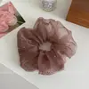 Scrunchie Fofo de Malha Estrelada com Strass Estilo Coreano para o Verão, Realça o Volume do Cabelo, Elástico de Cabelo Estilo Preguiçoso