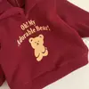 Moletom com Capuz de Veludo Dupla Face Outono e Inverno para Bebês, Meninos e Meninas, Engrossado e Fofo, Roupas Tops de Natal e Ano Novo