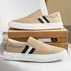 Zapatos Casuales de Lona para Hombre, sin Pegamento, Costura, Slip-On, Tejido de Seda Helada de Verano 2026, Zapatos de Conducir Suaves de Moda