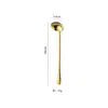 Cuchara Sazonadora de Acero Inoxidable 304, Cuchara para Salsa de Restaurante de Hot Pot Gruesa de Aspecto Elegante, Cuchara Pequeña Redonda para Mezclar Aceite de Cocina con Mango Largo